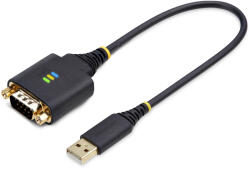 StarTech StarTech. com 1P1FFC-USB-SERIAL Fekete 0, 3 M USB A típus DB-9 soros kábel (1P1FFC-USB-SERIAL)