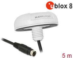 Navilock GNSS Beidou Galileo Glonass GPS NL-8022MP u-blox 8 Seriell MD6 PPS tetőre szer. Marine 5, 00 (62529)