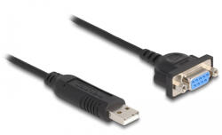 Delock 66453 Fekete 0, 5 M USB A típus RS-232 soros kábel (66453)
