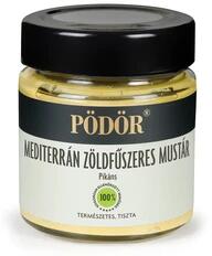 Pödör Mediterrán Zöldfűszeres Mustár 130g
