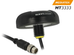 Navilock GNSS Galileo Glonass GPS NL-3331 MT3333 Soros M8 6 tűs csatlakozó PPS 0, 5m tetőre szer. Fek (60326)