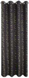 Eurofirany Evi mintás dekor függöny Fekete 140x250 cm (432646)