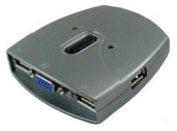 Sedna 2 portos USB KVM kapcsoló, VGA, maximális felbontás 1920x1440px, szürke (130315)