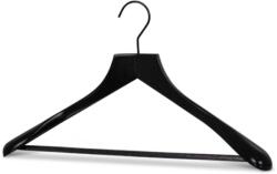 MAWA Fából készült vállfa, All in black, fekete, nadrágtartóval