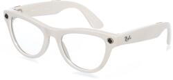 Meta RAY-BAN Meta Skyler (Standard) Smart Glasses (Gen 2) - Shiny Chalky Grey, Clear to Sapphire Tra (0RW40146700MF52)