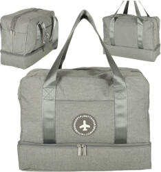  Utazótáska kézipoggyász 39 x 18 x 30 cm szürke (KX3394)