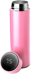 Teno Teno® Okos Termosz, LED kijelző, érintőképernyő, szűrő és infúziós kosár, duplafalú, cseppmentes kupak, hőszigetelés, 500 ml, rózsaszín (TENO2218)