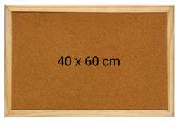 Optima Panou pluta cu rama din lemn, 40 x 60 cm, Optima (OP-31040060) - roua