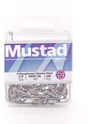 Mustad O`shaughnessy Stainless Hooks Stainless Steel 10/0 100db/csomag (m4152910)