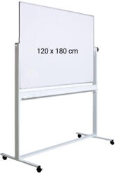 Optima Tabla alba magnetica, dubla fata, rotativa, 120 x 180 cm, pe stand mobil, profil aluminiu, Optima (OP-25120180)