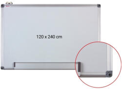 Optima Tabla alba magnetica cu rama din aluminiu, 120 x 240 cm, Optima (OP-20120240)