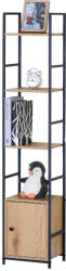Intenso Home 5 Szintes Könyvespolc Ajtóval 29x144cm Tölgy Színben