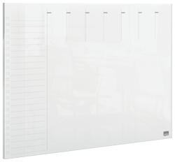 Nobo Organizator NOBO, saptamanal, acrylic, pentru birou sau perete, A4, marker inclus, transparent (NB-1915614) - roua