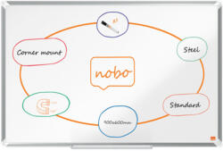 Nobo Tabla NOBO Premium Plus, otel lacuit, 90x60 cm, magnetica, include marker si tavita, alb (NB-1915155) - roua