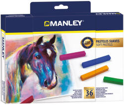 Manley Set creta pastelata-Manley, culori variate-36 buc/cutie (MS-MSP00036)