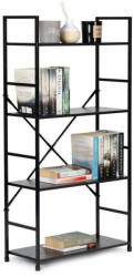 Intenso Home 4 Szintes Nyitott Könyvespolc 59x112cm Fekete