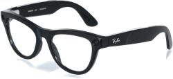 Meta RAY-BAN Meta Skyler (Standard) Smart Glasses - Shiny Black, Transitions Cerulean Blue (RW 4010 601S1M 50)