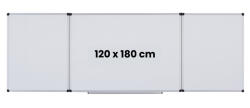 Optima Tabla alba magnetica, triptica, 120x180cm + 2 x 90x120cm, cu 5 suprafete de scris, Optima (OP-26120180)