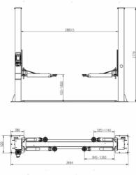  THINKCAR TVL 240 - Kétoszlopos emelő, Névleges terhelés 4000 kg