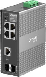 TP Link Omada 6-Port Gigabit Industrial Easy Managed Switch 4× Gigabit RJ45 Ports 1× Gigabit RJ45/SFP Combo Slot, 1× Gigabit SFP Slot Operating Temp (IES206G)