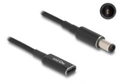 Delock Laptop töltőkábel adapter USB-C anya - HP 7, 4x5, 0mm apa 90 fokban hajlított 15cm (60032)