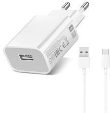 Xiaomi MDY-09-EW hálózati töltő USB aljzat (10W, gyorstöltő + Type-C kábel) FEHÉR