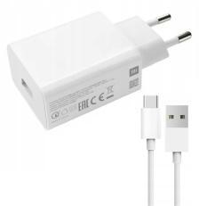 Xiaomi hálózati töltő USB aljzat (22.5W, gyorstöltő + Type-C kábel) FEHÉR (107696)