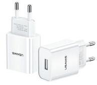 USAMS T18 hálózati töltő USB aljzat (10W, gyorstöltő) FEHÉR