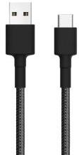 Xiaomi adatkábel (USB - Type-C, gyorstöltő, cipőfűző, 100cm) FEKETE (89323)