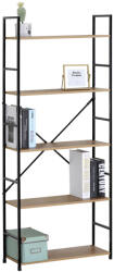 Intenso Home 5 Szintes Nyitott Könyvespolc 59x144cm Tölgy Színben