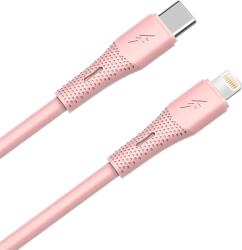 AVAX CB3312 27W USB-C la Lightning cablu de silicon cu încărcare rapidă, 1, 5 m, roz (AVAX_CB3312)