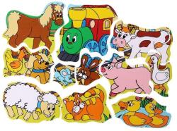 Woodyland Puzzle din lemn Woody - Trenuletul vesel (93008) Puzzle