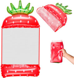  Felfújható strand matrac függőágy víz nyugágy szék medence eper (KX3112)