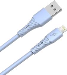 AVAX CB3305 Cablu de încărcare din silicon de la USB-A la Lightning, 1, 5 m, albastru deschis (AVAX_CB3305)