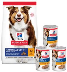 Hill's Science Plan Canine Mature Adult Csirke Új 14 kg idősebb kutyáknak + 3 doboz INGYENES
