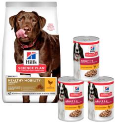 Hill's Science Plan Canine Adult Healthy Mobility Large breed Chicken 14 kg nagytestű kutyatáp ízületi támogatás + 3 doboz INGYENES
