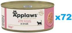Applaws Cat Tonhal garnélarákkal húslevesben 72x156 g