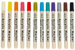  Akril szövet markerek kő filctollak DIY vízálló filctollak 12 db (KX3257)