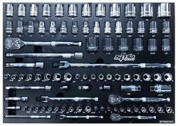 SP Tools Tálcás SP Tools "M" Dugókulcs készlet 1/4-3/8-1/2" 86 db-os metr. +COLOS (SP50023US)