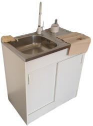 Operis Komplett mosogatós szekrény 80x50 , tolóajtós fehér 1 medencés (214004)