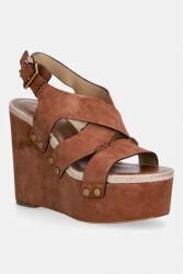 MICHAEL Michael Kors sandale din piele întoarsă Raven Wedge Sandal PPY2-OBD3EW_82X (40S6RVMS2S.230)