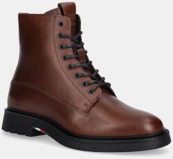 Tommy Hilfiger cizme înalte din piele HILFIGER COMFORT LWT LTH BOOT 9BYA-OBM056_89X (FM0FM05593)
