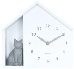 Karlsson ceas de perete cu sunet Siting Cat 26 x 29 cm 99KK-ZEU09K_00X (KA6099WH)