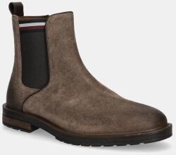 Tommy Hilfiger botine din piele întoarsă CLEATED HILFIGER SUEDE CHELSEA 9BYA-OBM04R_88X (FM0FM05560)