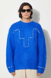 Marcelo Burlon pulover din amestec de lână Cross Block Knit Comfort Crew 9BYH-SWM0C9_59X (CMHE035F24KNI0054501)