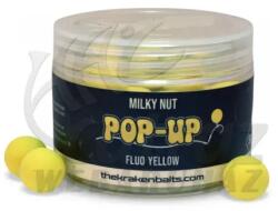 The Kraken Baits Milky Nut Fluo Yellow Pop-up 15mm - Kraken Pop-Up Csali (K-MNFP15)