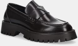 Guess mocasini de piele GORIZIA III PPY2-OBM07D_89X (FMPGOR.LEA14.BROWN)