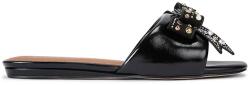 Kurt Geiger London slapi de piele Kensington Bow Flat Sandal 9BYA-KLD00K_99X (655705139.BLKCOMB)