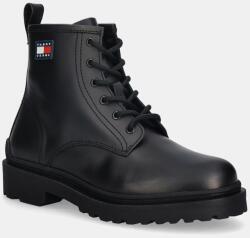 Tommy Jeans ghete de piele TJM LACE UP RUBBERIZED 9BYA-OBM04N_99X (EM0EM01628)