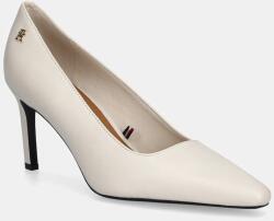 Tommy Hilfiger stilettos de piele TH LOGO LTH PUMP SLANTED HL PPY2-OBD00L_00X (FW0FW09008)